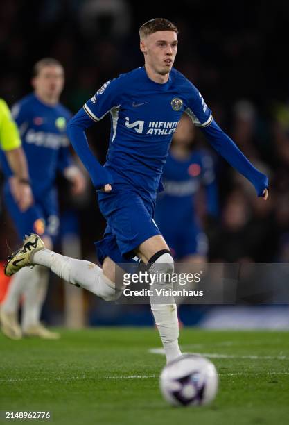 Cole Palmer of Chelsea during the Premier League match between Chelsea FC and Everton FC at Stamford Bridge on April 15, 2024 in London, England.