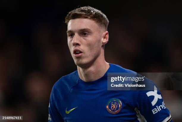 Cole Palmer of Chelsea during the Premier League match between Chelsea FC and Everton FC at Stamford Bridge on April 15, 2024 in London, England.