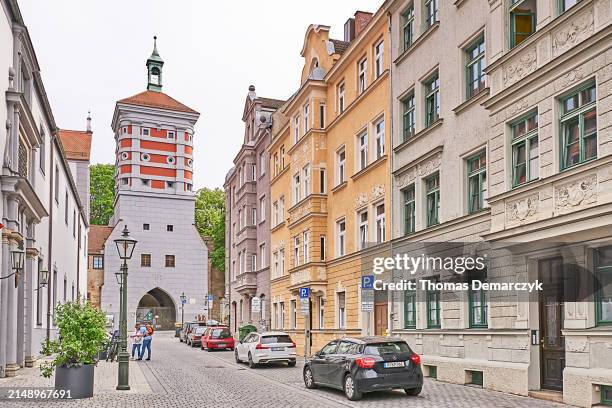 augsburg - befestigungsmauer stock-fotos und bilder