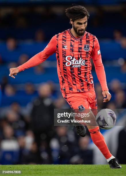 Filipe Andre Gomes of Everton during the Premier League match between Chelsea FC and Everton FC at Stamford Bridge on April 15, 2024 in London,...