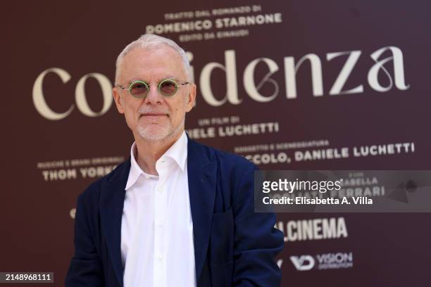 Director Daniele Luchetti attends the photocall for the movie "Confidenza" at Hotel De La Ville on April 17, 2024 in Rome, Italy.