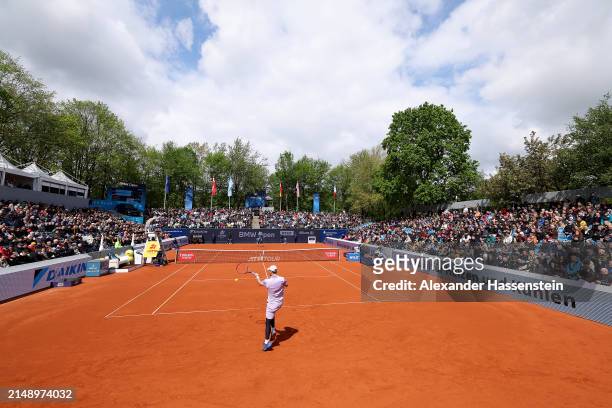 General view during the second round match between Alexander Zverev of Germany and Jurij Rodionov of Austria on day 5 of the BMW Open at MTTC IPHITOS...