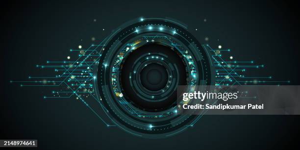 ui hud screen tech system innovation concept background template. - hud elements stock illustrations