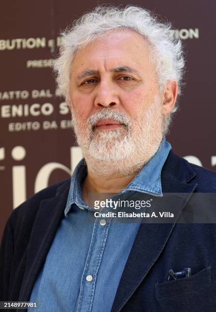 Screenwriter Francesco Piccolo attends the photocall for the movie "Confidenza" at Hotel De La Ville on April 17, 2024 in Rome, Italy.
