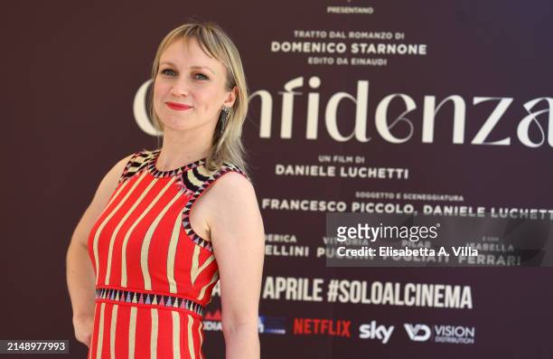 Elena Bouryka attends the photocall for the movie "Confidenza" at Hotel De La Ville on April 17, 2024 in Rome, Italy.