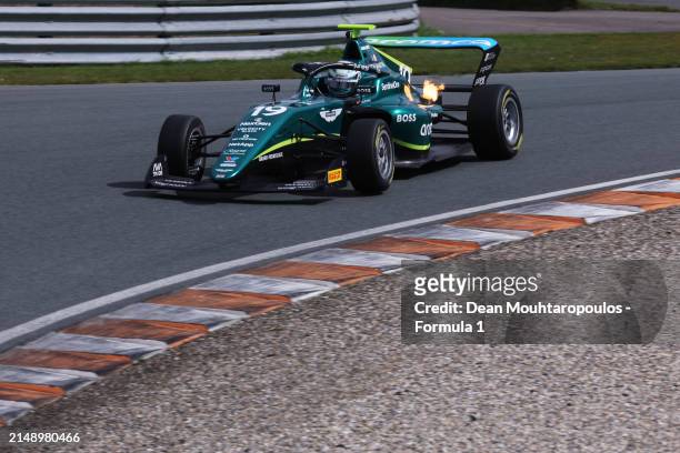 Tina Hausmann of Switzerland and PREMA Racing drives on track during F1 Academy Testing at Circuit Zandvoort on April 17, 2024 in Zandvoort,...