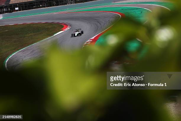 Max Esterson of United States and Jenzer Motorsport drives on track during day two of Formula 3 Testing at Circuit de Barcelona-Catalunya on April...