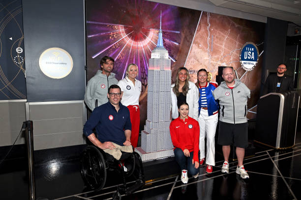 NY: U.S.A. Olympians and Paralympians Light the Empire State Building to Mark 100 Days Out from the Olympics