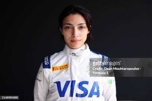Amna Al Qubaisi of United Arab Emirates and MP Motorsport poses for a photo during F1 Academy Testing at Circuit Zandvoort on April 17, 2024 in...