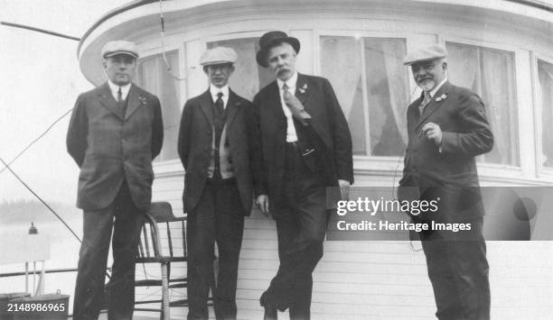 Fairbanks, Frank G. Carpenter, Tom Magowan, and Mr. MacPherson, between circa 1900 and 1916. Creator: Unknown.