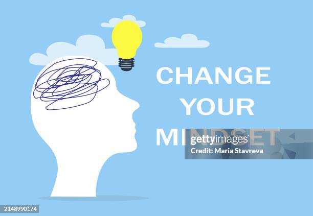 change your mindset concept - new mindset stock illustrations