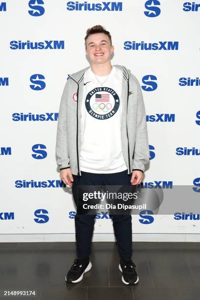 Hannah Roberts visits SiriusXM Studios on April 17, 2024 in New York City.