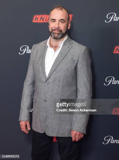 Rory McCann attends the "Knuckles" Global Premiere at the Odeon Luxe West End on April 16, 2024 in London, England.