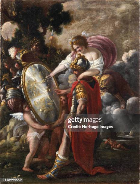 Thetis hands the shield to Achilles. Private Collection. Creator: Passeri, Giuseppe .