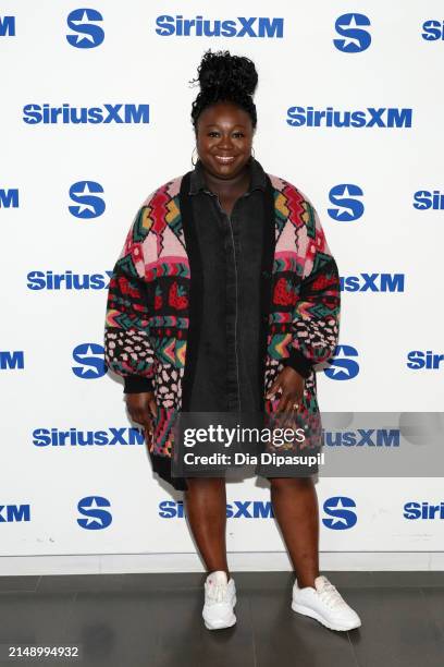 Jocelyn Bioh visits SiriusXM Studios on April 17, 2024 in New York City.