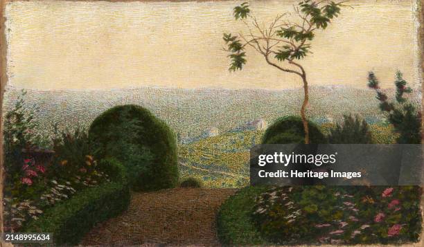 Angolo di giardino , 1909. Private Collection. Creator: Morbelli, Angelo .