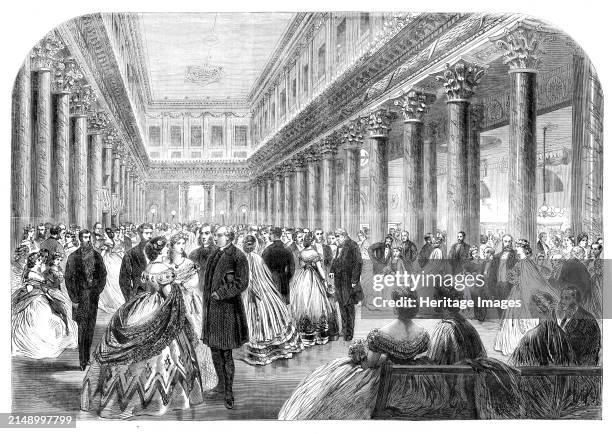 The Social Science Congress at New York: conversazione in the Assembly Rooms, Blake-street, 1864. From "Illustrated London News", 1864. Creator:...