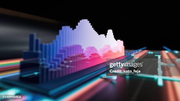 abstraktes finanztechnologiekonzept - geschäftsstrategie stock-fotos und bilder