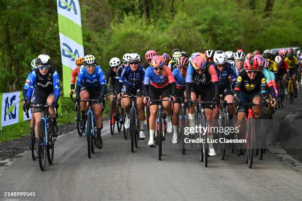 Olivia Baril of Canada and Movistar Team, Alena Amialiusik of Belarus and UAE Team ADQ, Mikayla Harvey of New Zealand and UAE Team ADQ, Shirin van...