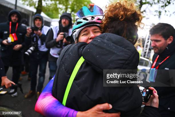 Race winner Katarzyna Niewiadoma of Poland and Team Canyon//SRAM Racing re27th La Fleche Wallonne Feminine 2024 a 146km one day race from Huy to Huy...