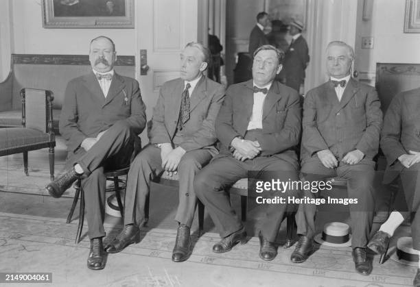 Healy, Fitzgerald, Mahon, Frayne, 1916. Shows Timothy Healy, William B. Fitzgerald, William D. Mahon, Hugh Frayne and Louis Fridiger . Probably taken...
