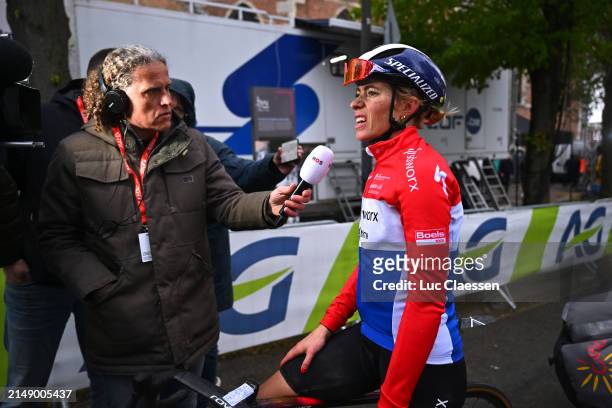 Demi Vollering of The Netherlands and Team SD Worx - Protime reacts after the 27th La Fleche Wallonne Feminine 2024 a 146km one day race from Huy to...