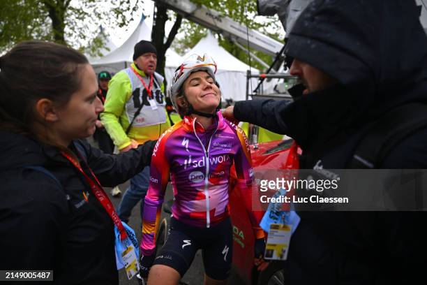 Blanka Vas of Hungary and Team SD Worx - Protime reacts after the 27th La Fleche Wallonne Feminine 2024 a 146km one day race from Huy to Huy /...