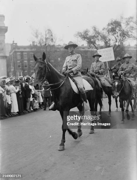Maj. Wilbur T. Wright, 31 Aug 1917 . Major Wilbur T. Wright, Commander of the Second Battalion, Second Field Artillery during a parade of the 27th...