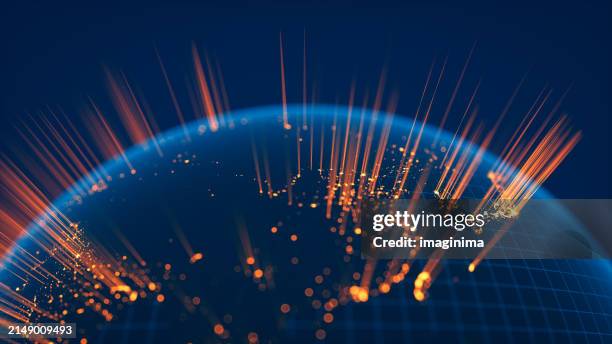 technologie mondiale - asie de l’est (carte du monde avec l’aimable autorisation de la nasa) - communication globale photos et images de collection