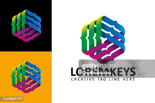 Symbol 3d Graphic Of Three Interlinked Coloured Keys High-Res Vector ...