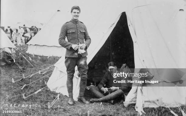 Recruits, Aldershot, H.A.C. Fargo Camp. 1914, 1914 . British soldiers at Aldershot army camp in England during World War I. Creator: Bain News...