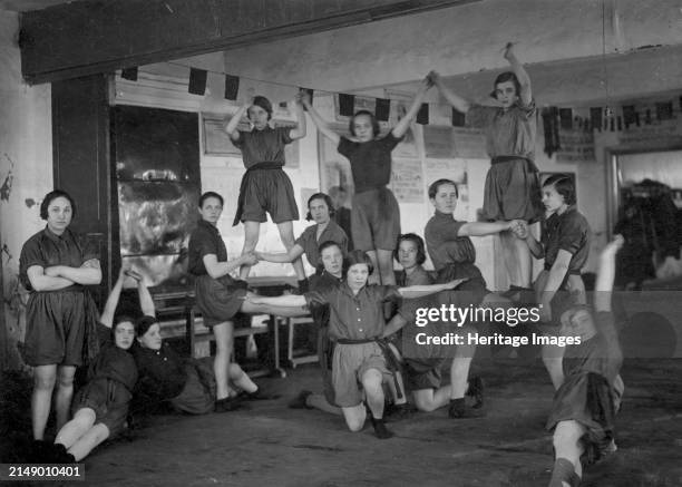 Cherepanovskaya nine-year school with a pedagogue, 1927. From a collection of 153 photographs and documents drawn from the personal archives of...
