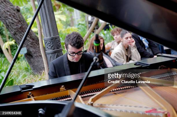 Alessandro Martire performs at the illy Art Collection Presentation During Art Biennale 2024 on April 17, 2024 in Venice, Italy.