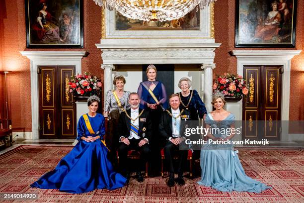 King Willem-Alexander of The Netherlands, Queen Maxima of The Netherlands, King Felipe of Spain, Queen Leticia of Spain, Princess Amalia of The...