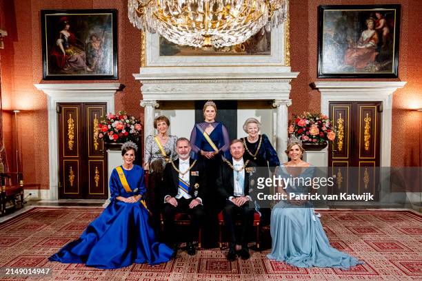 King Willem-Alexander of The Netherlands, Queen Maxima of The Netherlands, King Felipe of Spain, Queen Leticia of Spain, Princess Amalia of The...