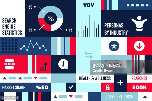 search engine infographic for health & wellness - big data health stock illustrations