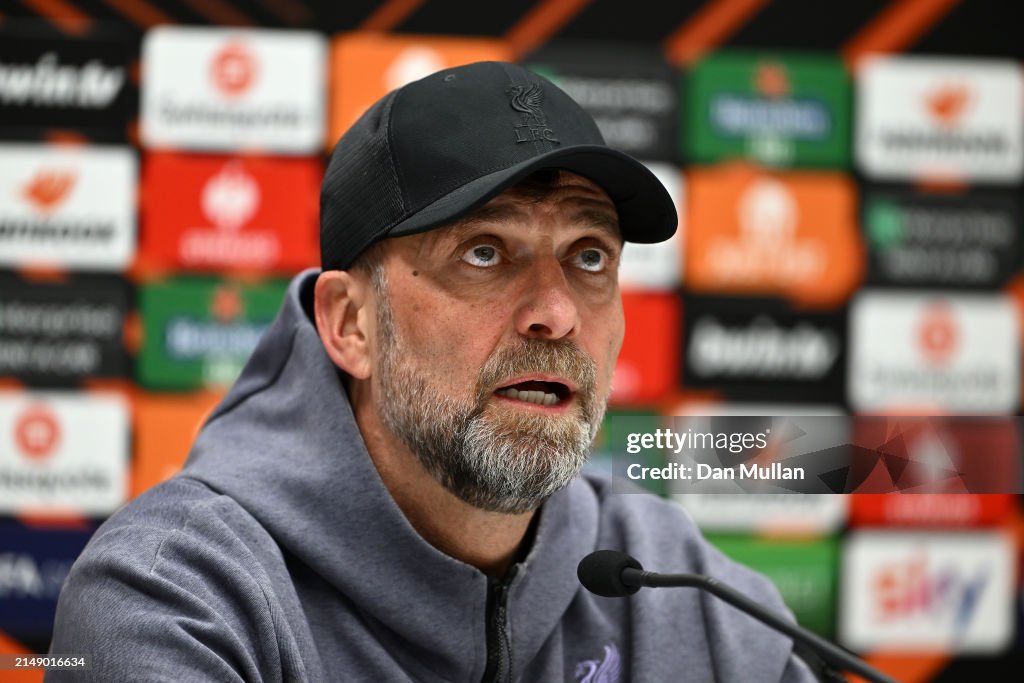 Liverpool FC Training Session And Press Conference - UEFA Europa League 2023/24