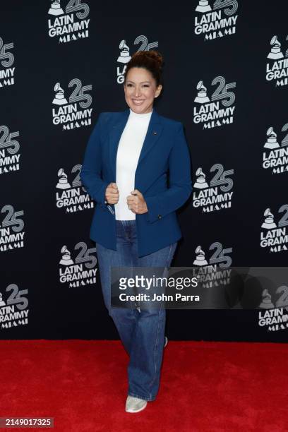 Erika Ender attends the 25th Annual Latin GRAMMY Awards® Official Announcement on April 17, 2024 in Miami, Florida.