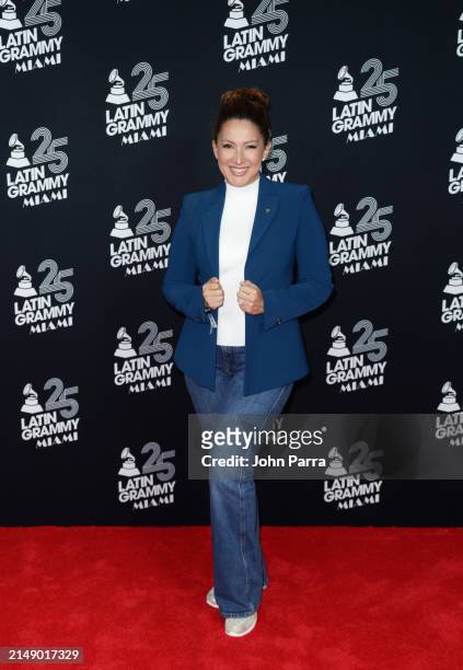 Erika Ender attends the 25th Annual Latin GRAMMY Awards® Official Announcement on April 17, 2024 in Miami, Florida.