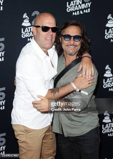 Gian Marco and Diego Torres attend the 25th Annual Latin GRAMMY Awards® Official Announcement on April 17, 2024 in Miami, Florida.