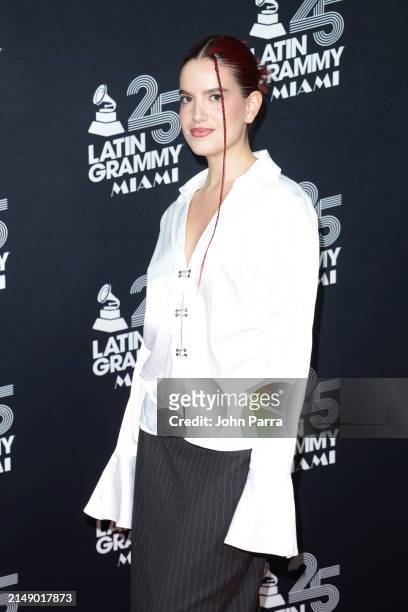 Nicole Zignago attends the 25th Annual Latin GRAMMY Awards® Official Announcement on April 17, 2024 in Miami, Florida.