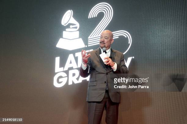 David Whitaker, President and CEO of the Greater Miami Convention and Visitors Bureau speaks on stage at the 25th Annual Latin GRAMMY Awards®...
