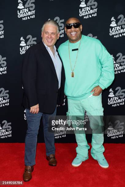 Nelson Albareda and Alexander Delgado attend the 25th Annual Latin GRAMMY Awards® Official Announcement on April 17, 2024 in Miami, Florida.