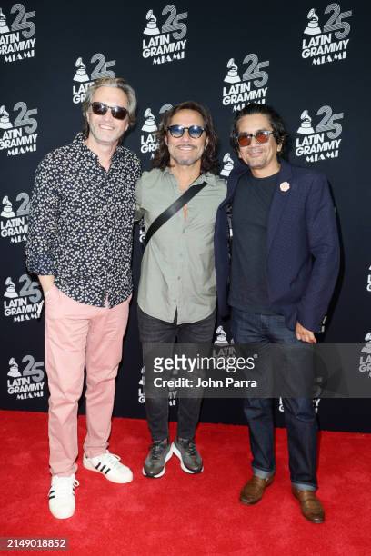 Andre Lopez, Diego Torres and Jorge Villamizar attend the 25th Annual Latin GRAMMY Awards® Official Announcement on April 17, 2024 in Miami, Florida.