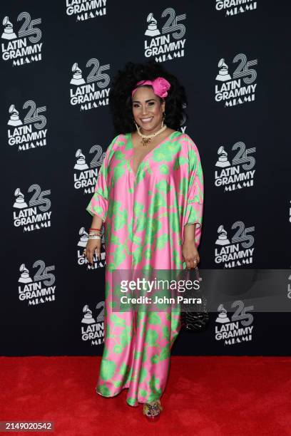 Aymee Nuviola attends the 25th Annual Latin GRAMMY Awards® Official Announcement on April 17, 2024 in Miami, Florida.