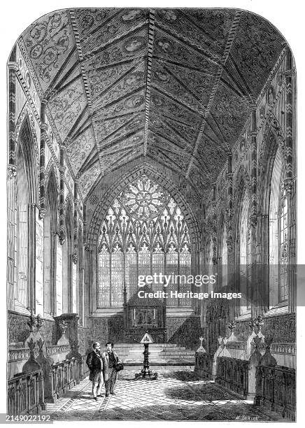 Views of Merton College, Oxford: the Chapel, 1864. 'The Chapel, a peculiar building of great beauty, being anciently the parish church of St. John...