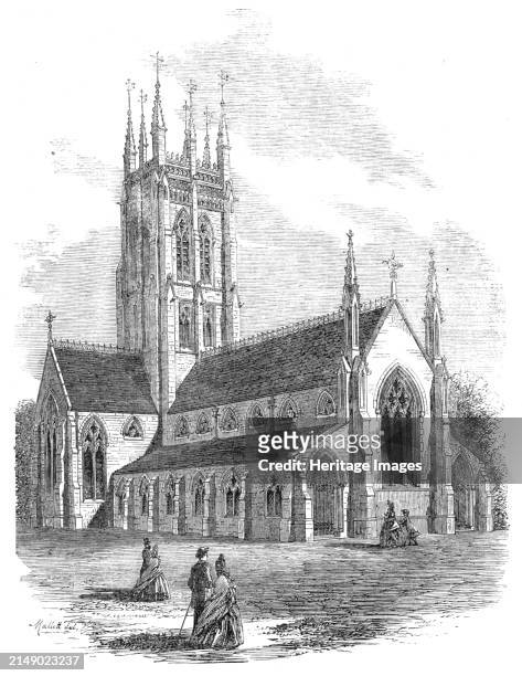 St. Saviour's Church, Clapham, [London], 1864. 'The new church in Cedars-road, Clapham-common was built by the Rev. Wentworth Bowyer, Rector of...