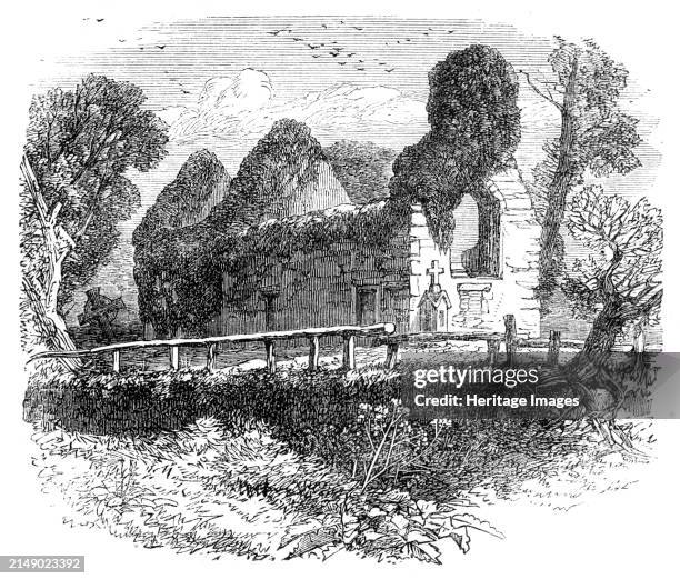 Palmerston Church, near Dublin, [Ireland], 1864. Engraving from a sketch by Mr. Wakeman. 'Of the ancient village the church only remains. It is an...