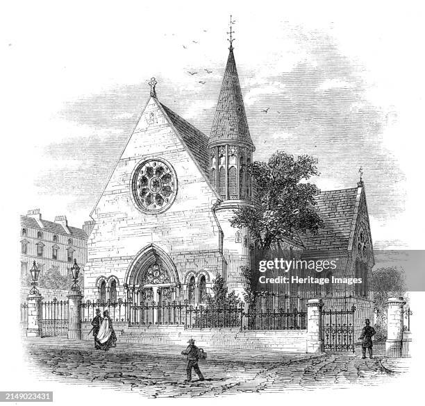 The Church of the Holy Trinity, Lee, Kent, 1864. 'This church was consecrated by the Bishop of London on the 19th of November last. The plan consists...