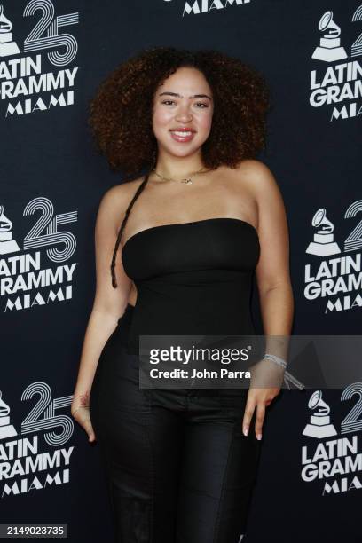 Paola Guanche attends the 25th Annual Latin GRAMMY Awards® Official Announcement on April 17, 2024 in Miami, Florida.